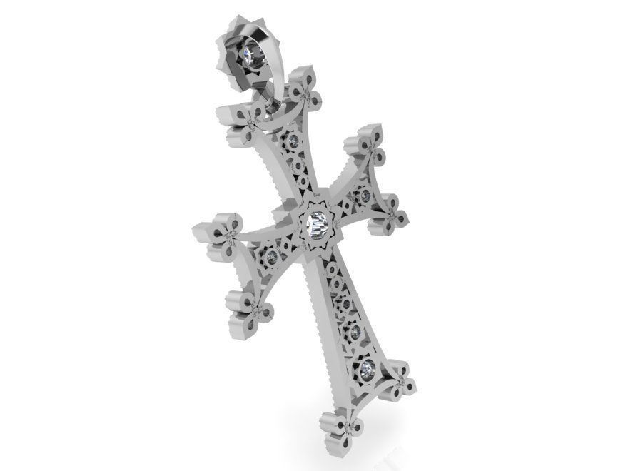 Cross Pendant 3759 3D print model_3