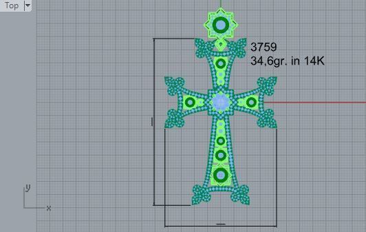 Cross Pendant 3759 3D print model_4