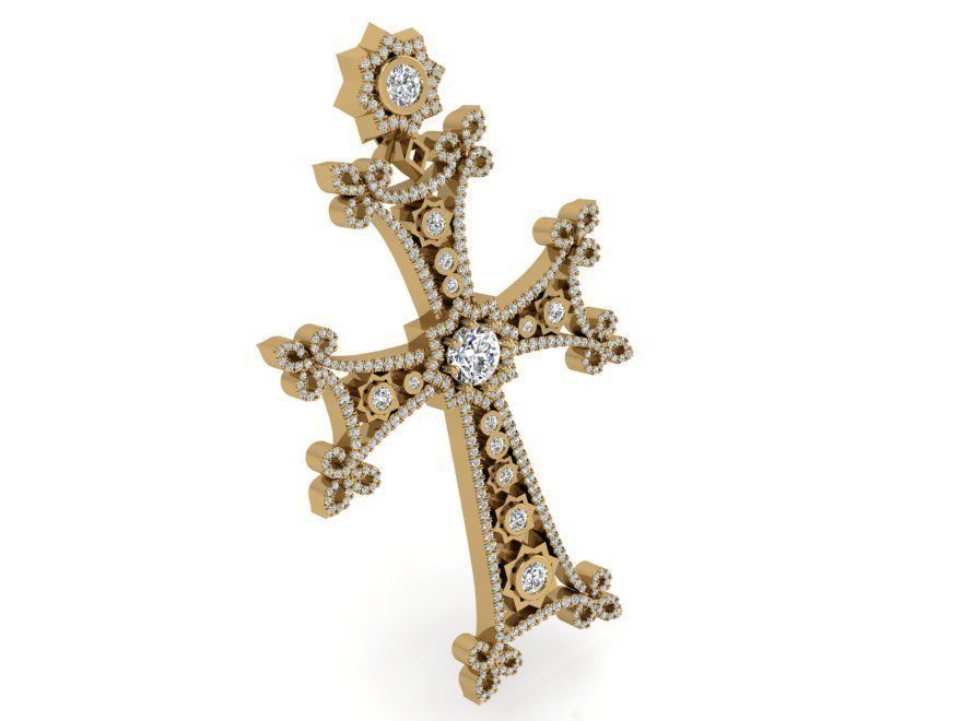 Cross Pendant 3759 3D print model_1