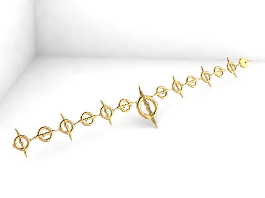 Circle Bracelet 3768 3D print model_1