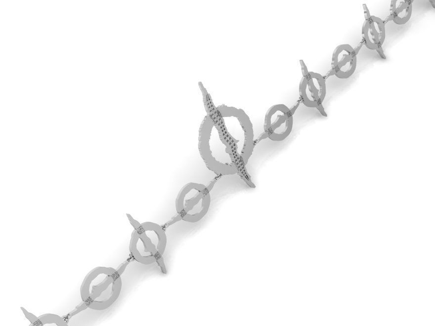 Circle Bracelet 3768 3D print model_3