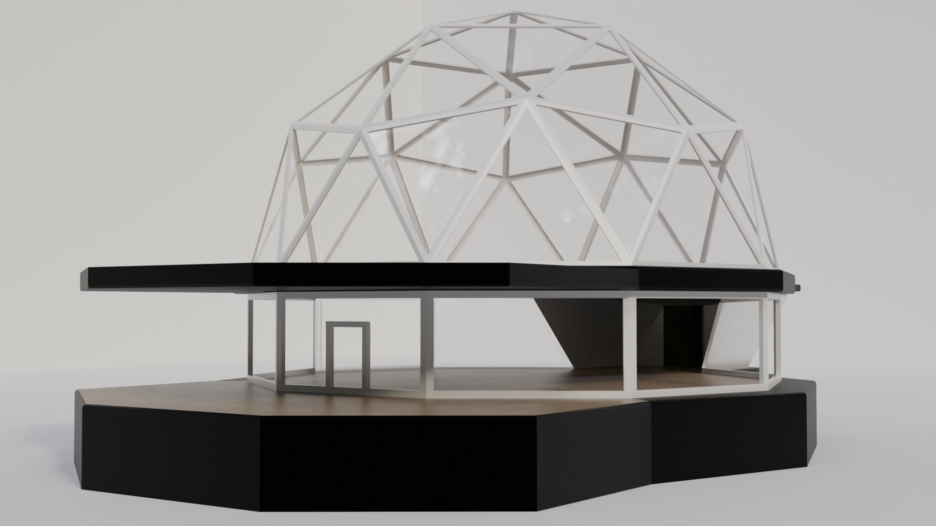 Glamping Hut Concept 3D Model - Blender Cycles Render Low-poly 3D model_1