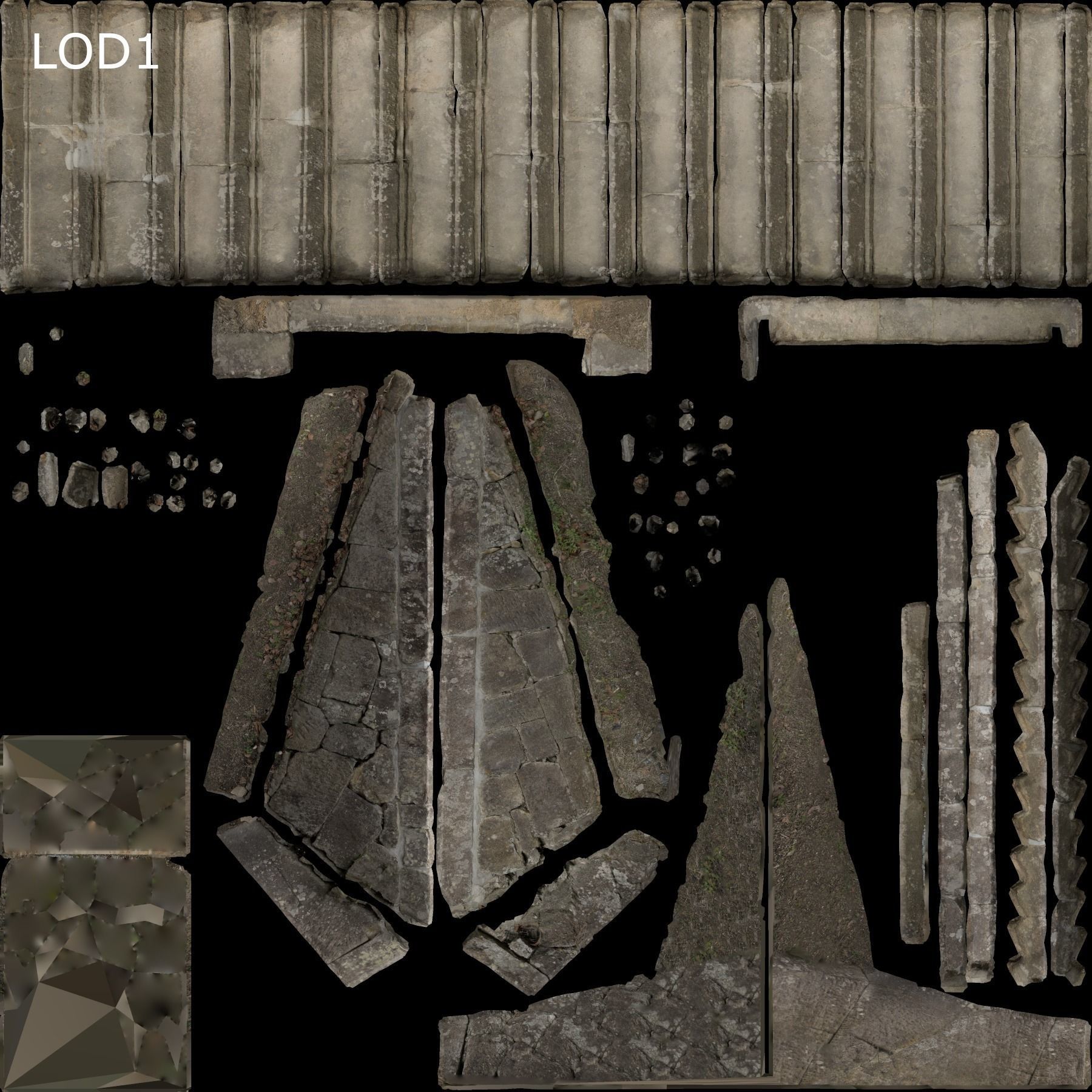 Stone Stairs-03 3D model_12