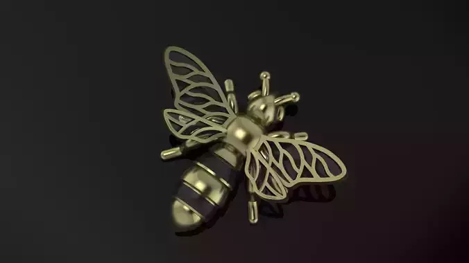 Bee pendant 3D print model 