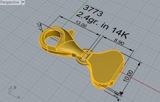 Lobster Clasps Claw Jewellery Hooks 3773 Free 3D print model_7