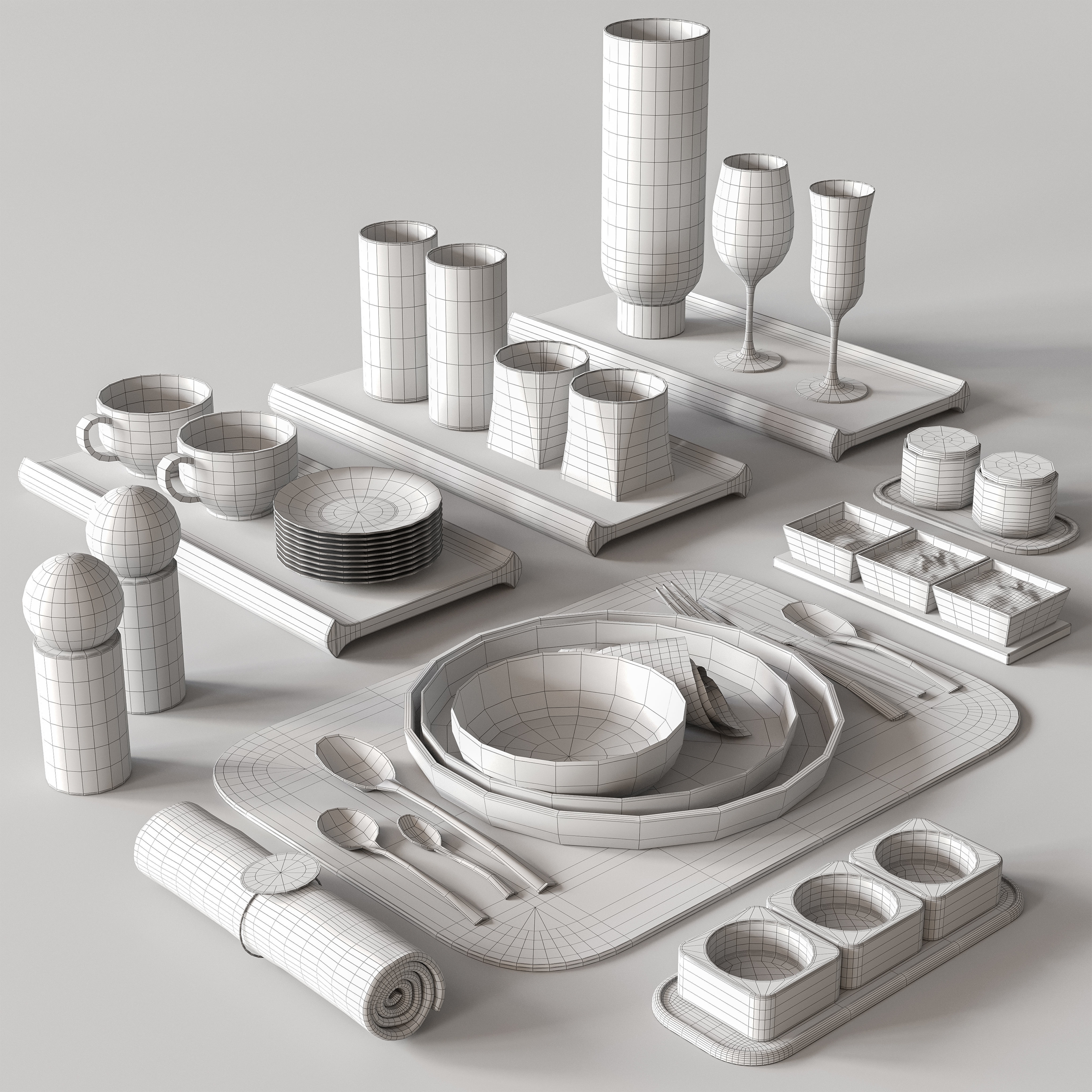 Tableware 08 3D model_4
