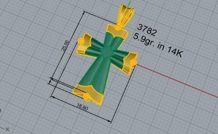 Cross Pendant 3782 3D print model_7