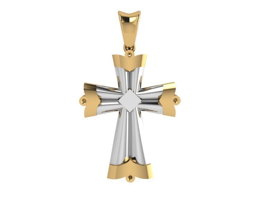 Cross Pendant 3782 3D print model_2