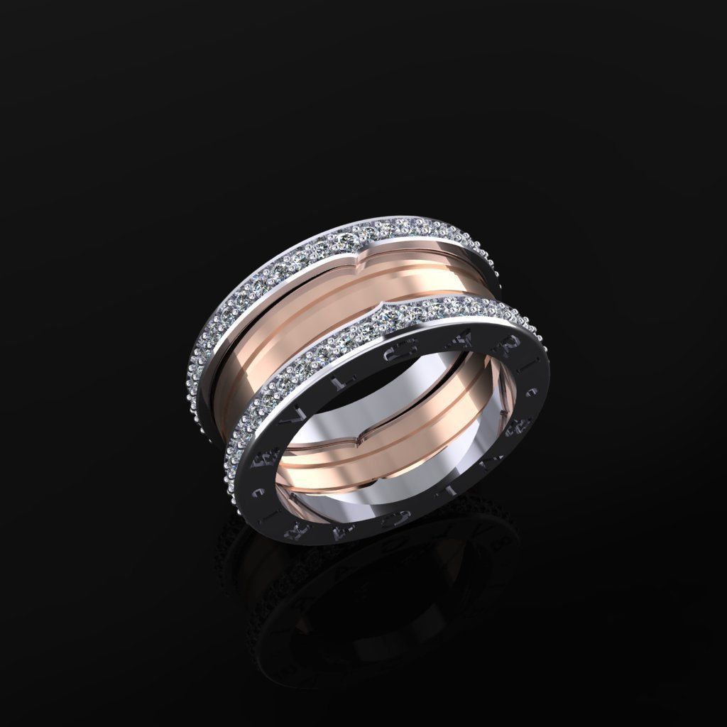 Bvlgari Ring 3D print model_4