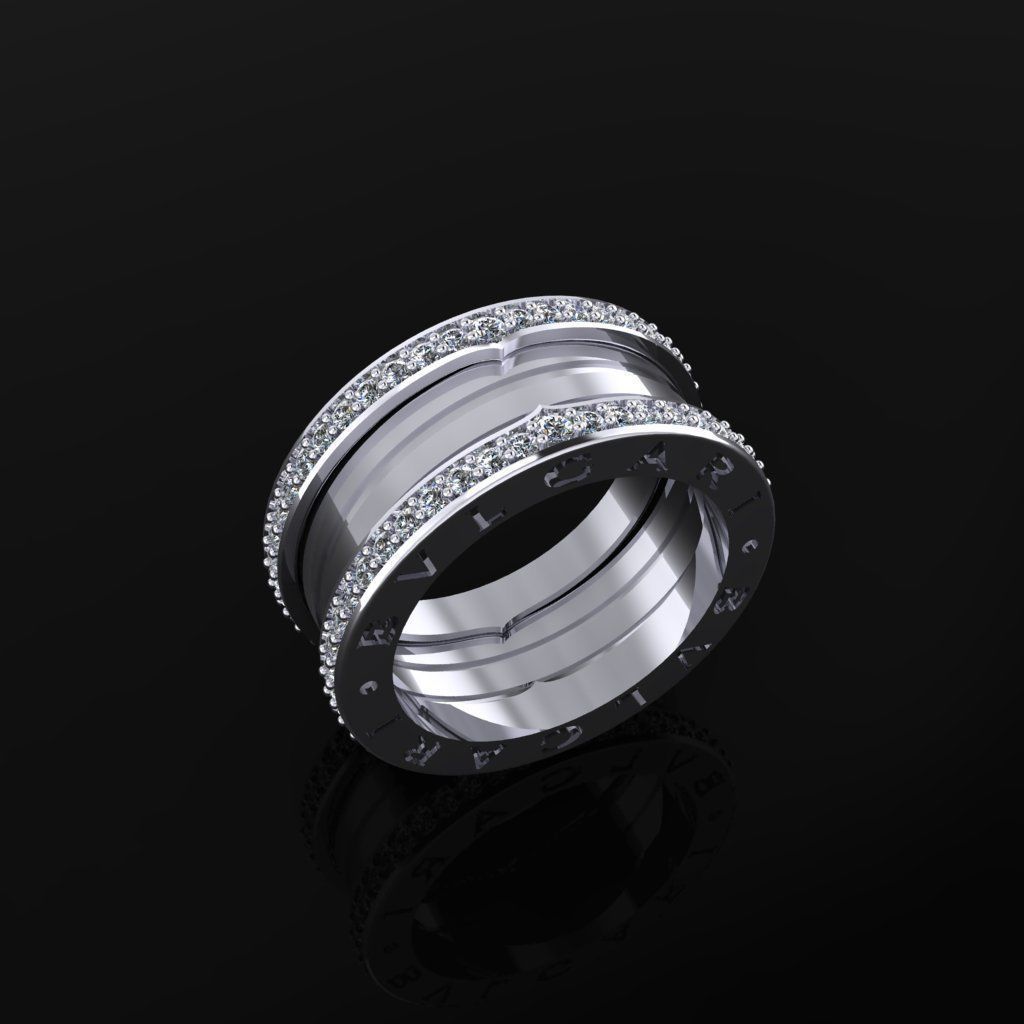 Bvlgari Ring 3D print model_3