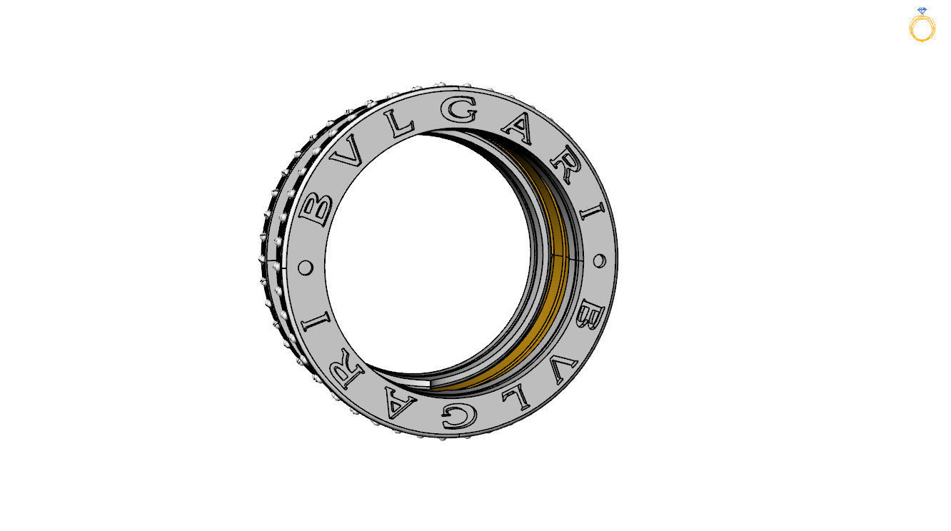 Bvlgari Ring 3D print model_13