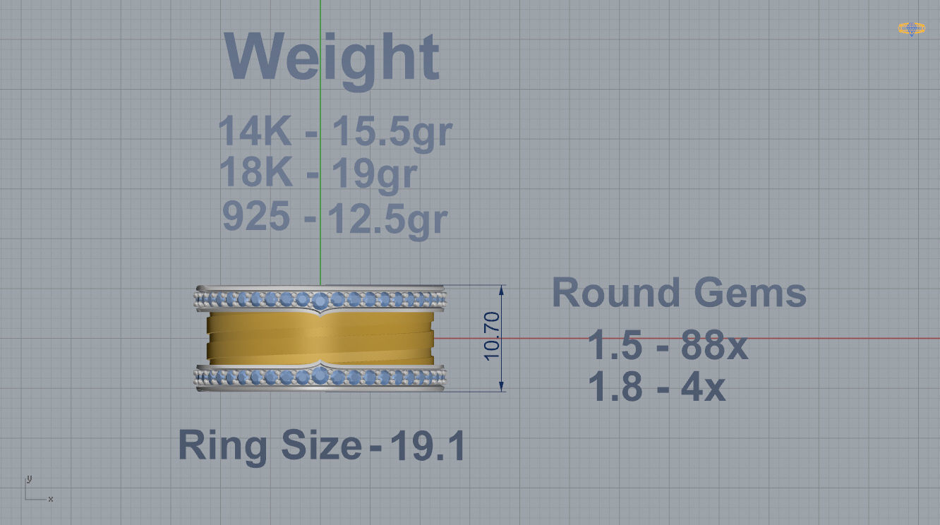 Bvlgari Ring 3D print model_5