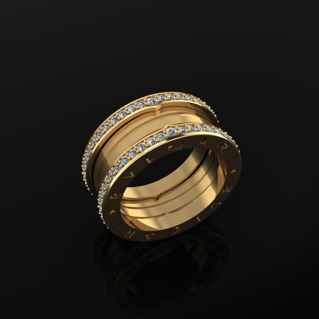 Bvlgari Ring 3D print model_1