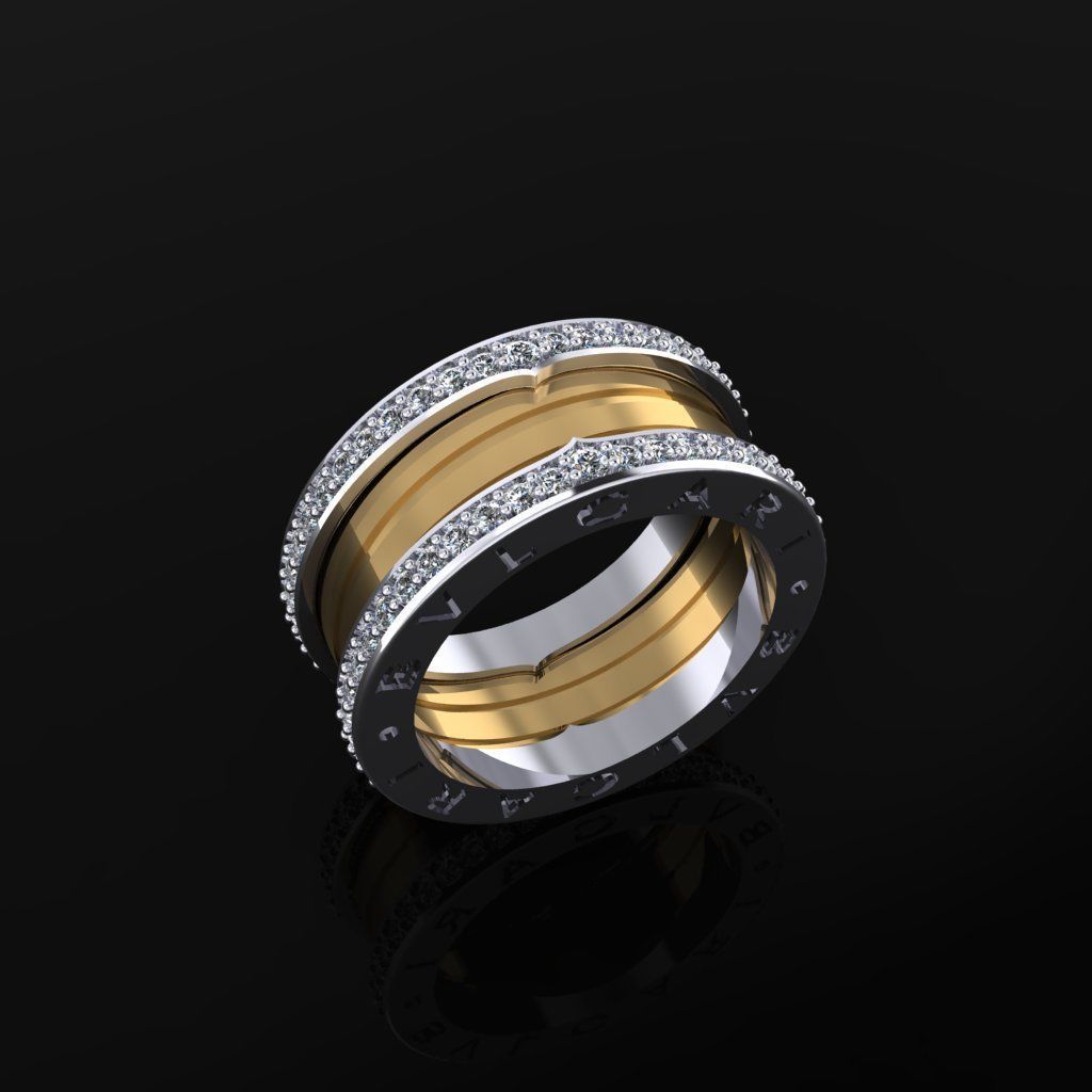 Bvlgari Ring 3D print model_2