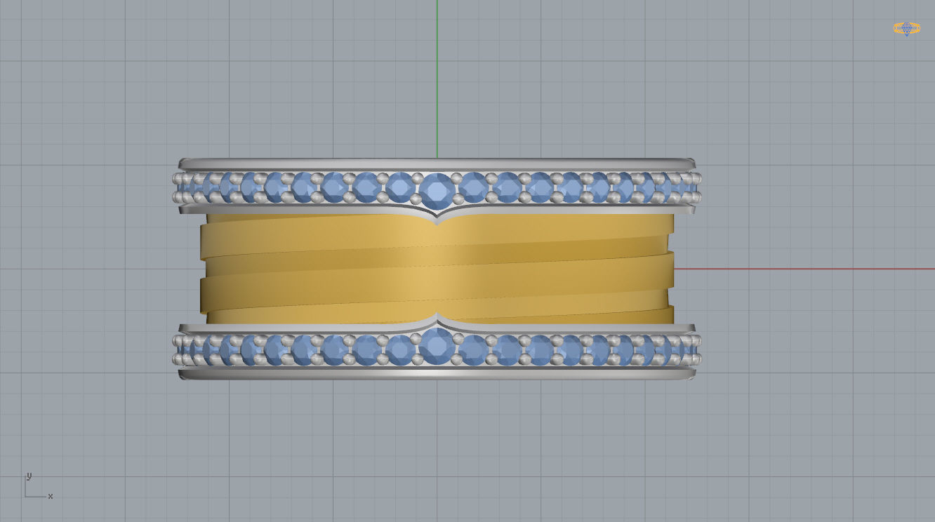 Bvlgari Ring 3D print model_9