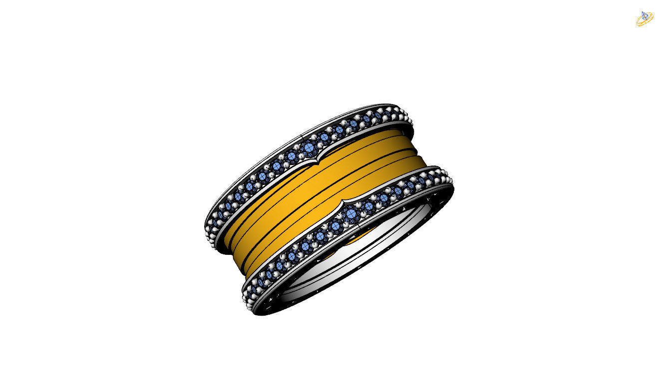 Bvlgari Ring 3D print model_14