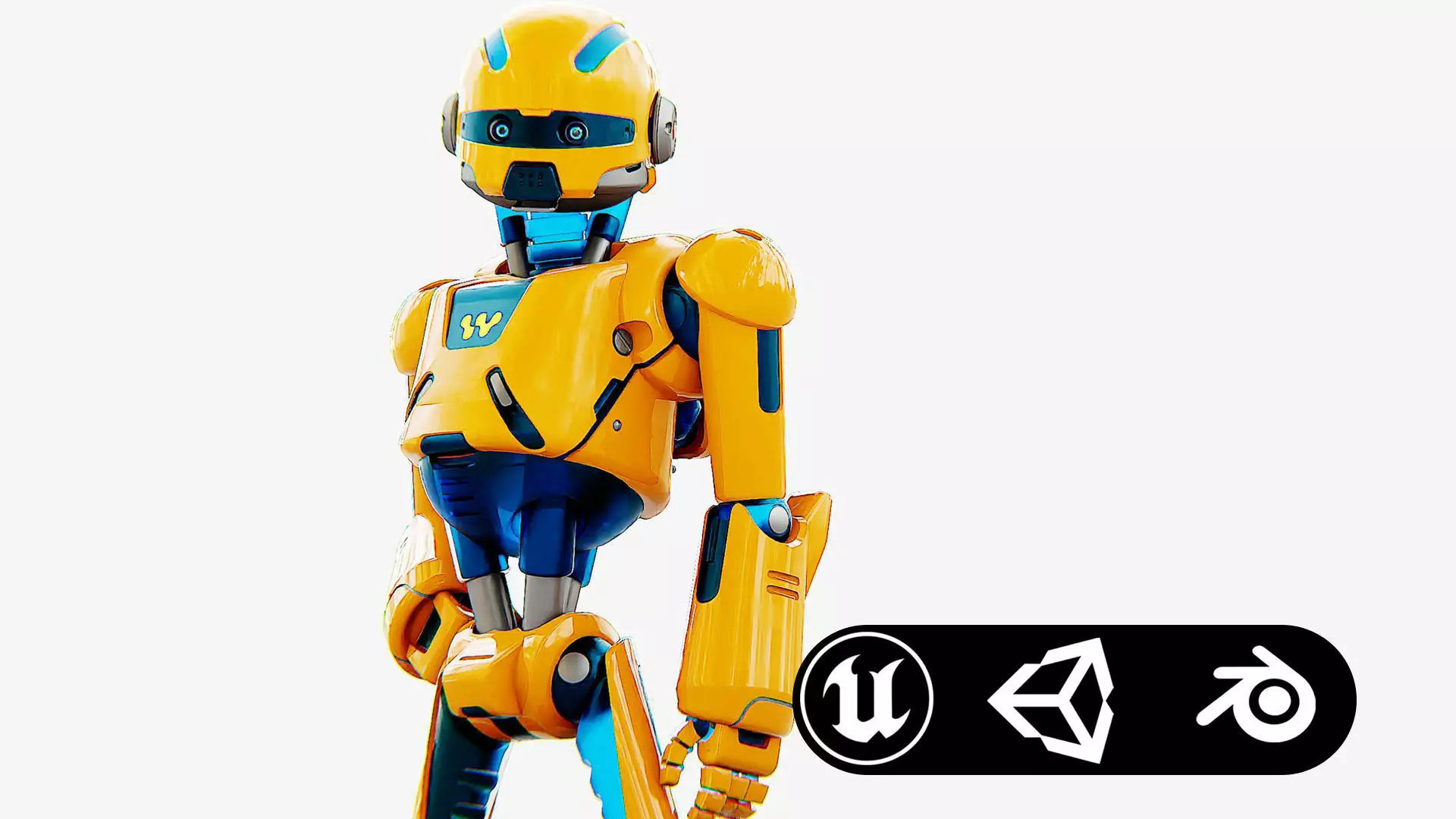 TOON DROID MALLOW  Rigged for Unreal Engine - Unity - MIXAMO 3D model_0