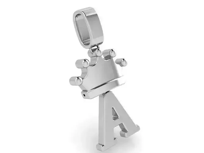 A Letter Crown Pendant 3791