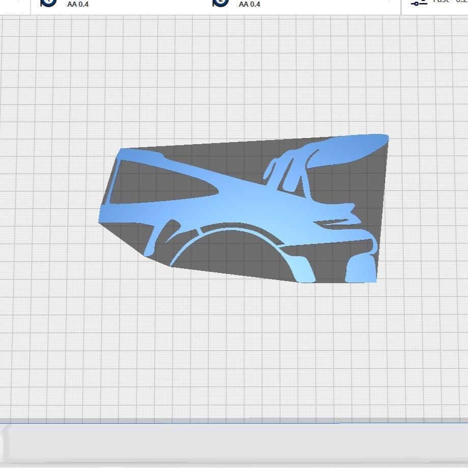 Porsche 911 GT3 RS wall art 3D print model_5