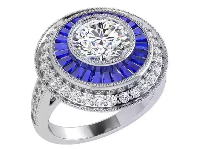 Round Halo Ring 3792