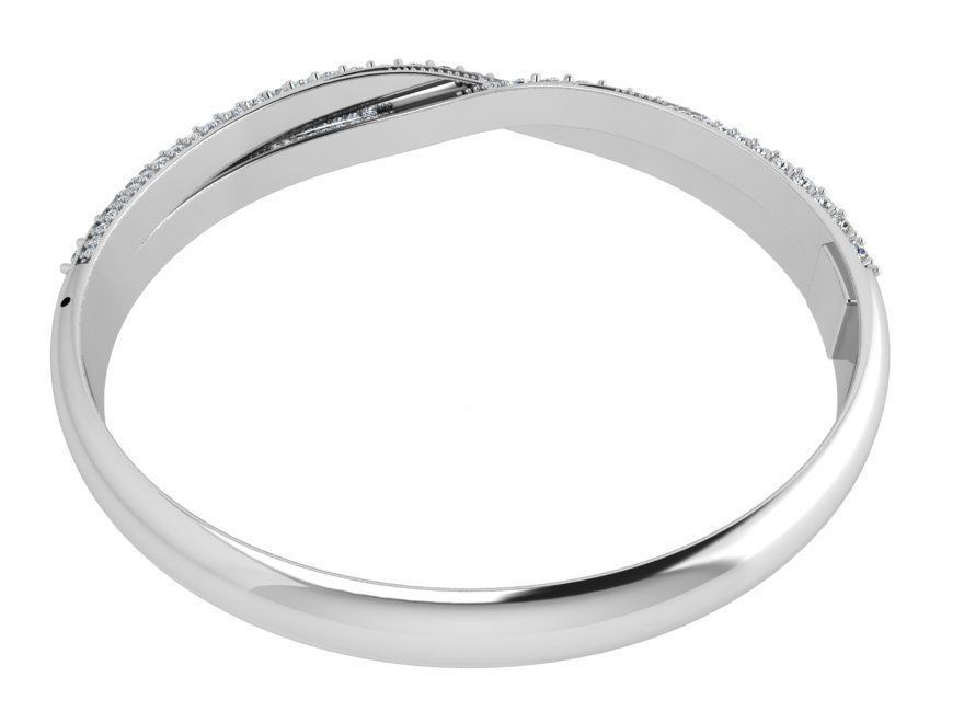 Twisted Diamond Bangle Bracelet 3800 3D print model_3