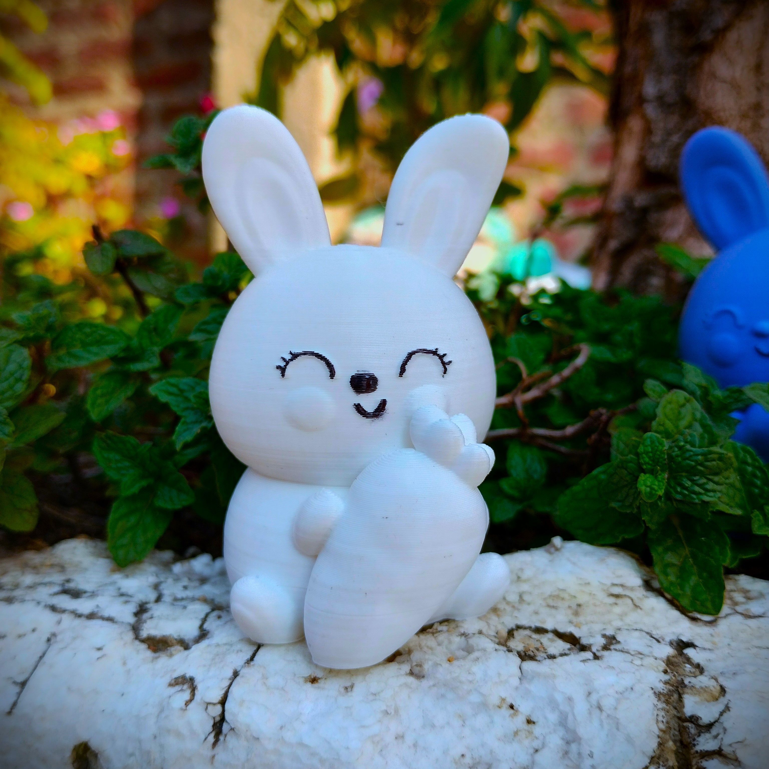 Easter Special - Cute Chubby Bunny with Carrot 3D print model_2