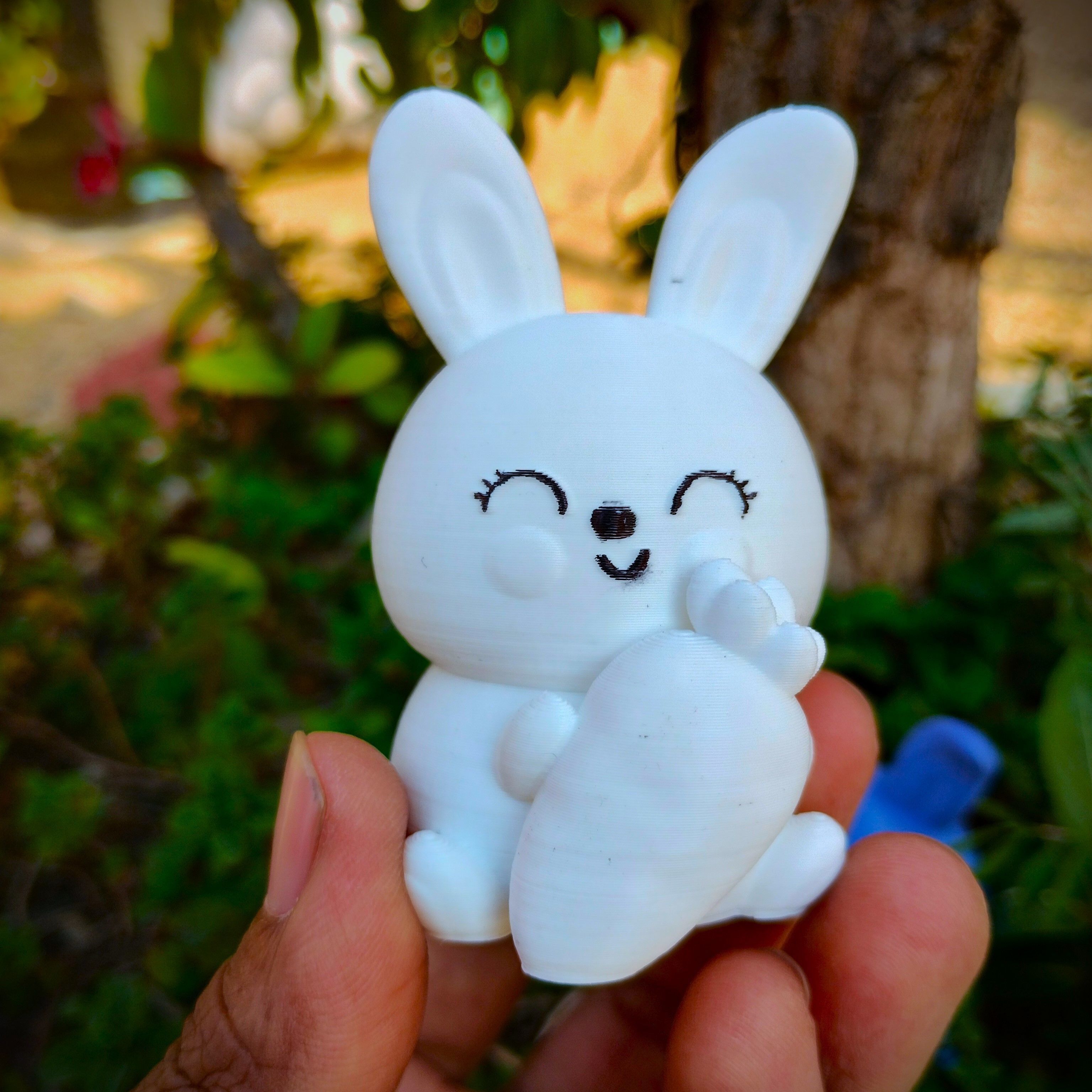 Easter Special - Cute Chubby Bunny with Carrot 3D print model_3