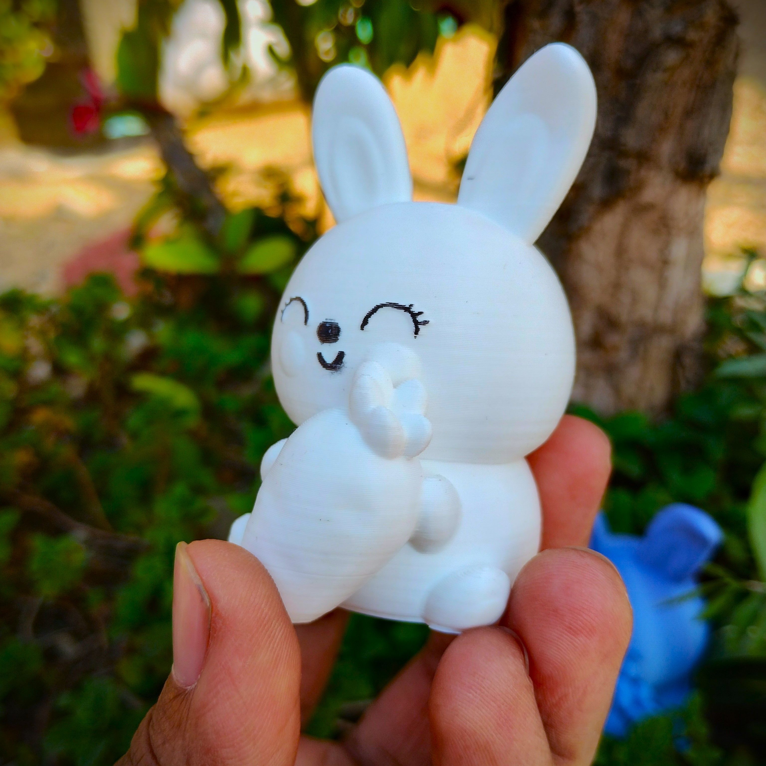 Easter Special - Cute Chubby Bunny with Carrot 3D print model_4