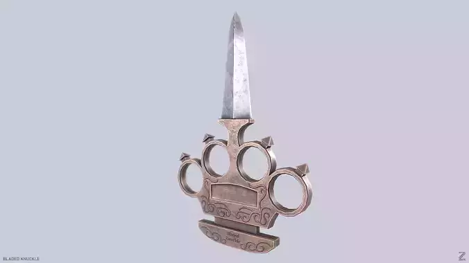 Bladed knuckle Low-poly 3D model