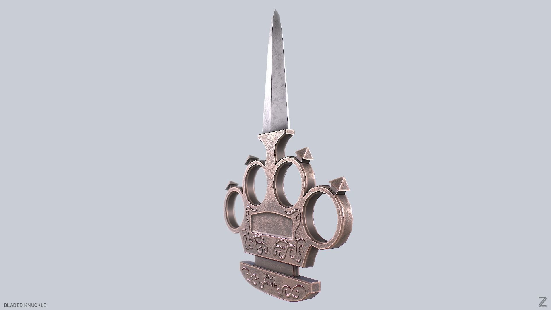 Bladed knuckle Low-poly 3D model_5