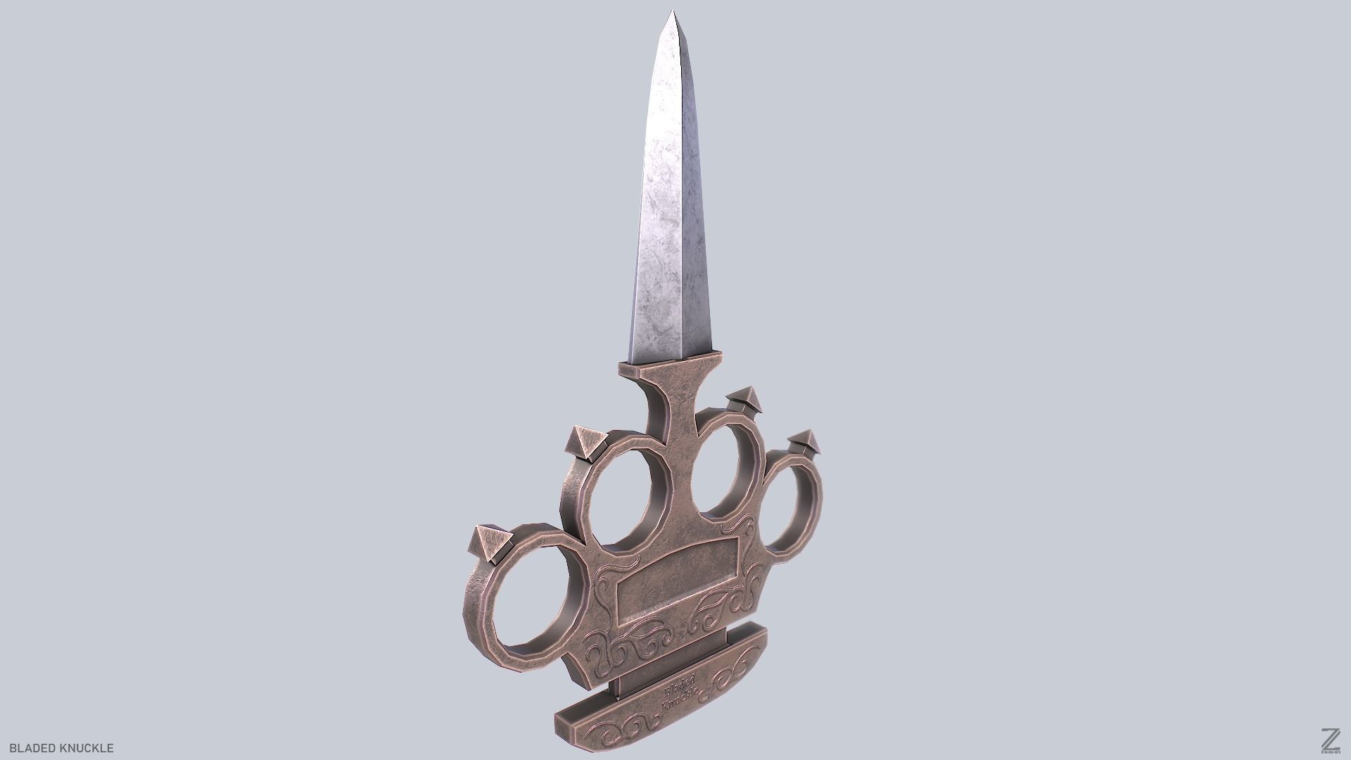 Bladed knuckle Low-poly 3D model_8