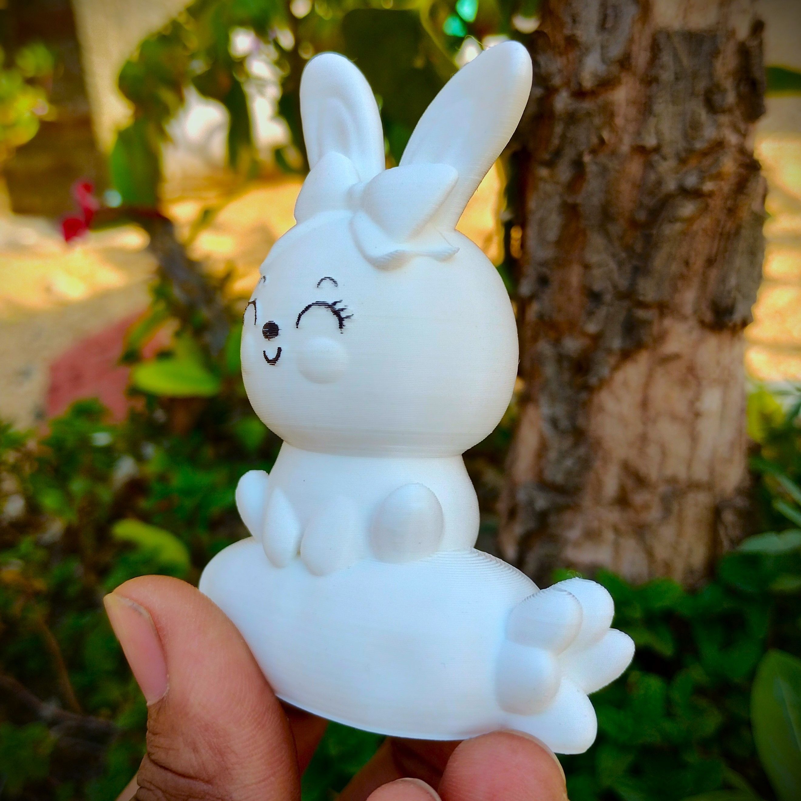 Easter Special - Cute little Bunny seated on Carrot 3D print model_4