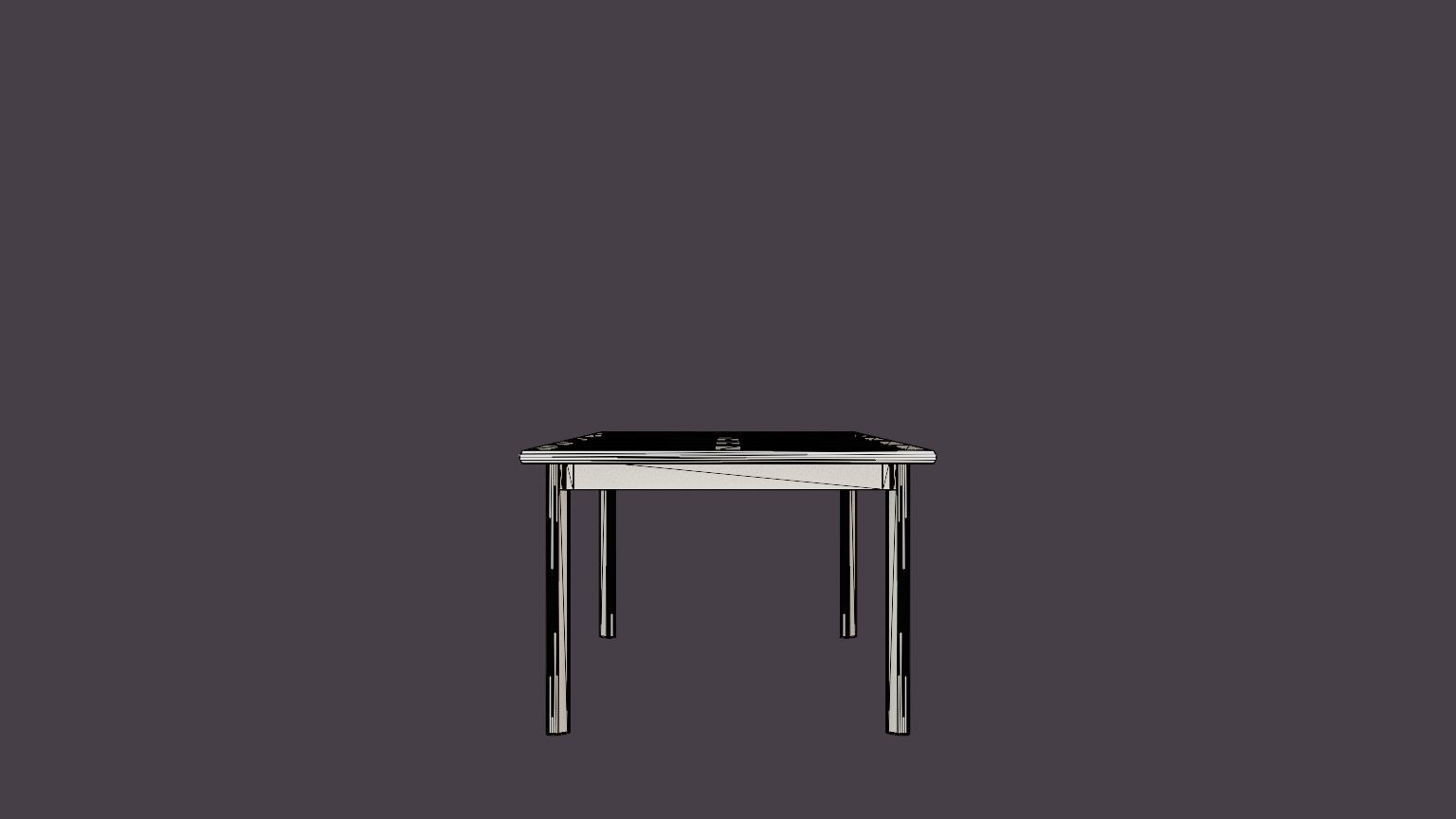 Nice Dining table 304 silver Low-poly 3D model_7