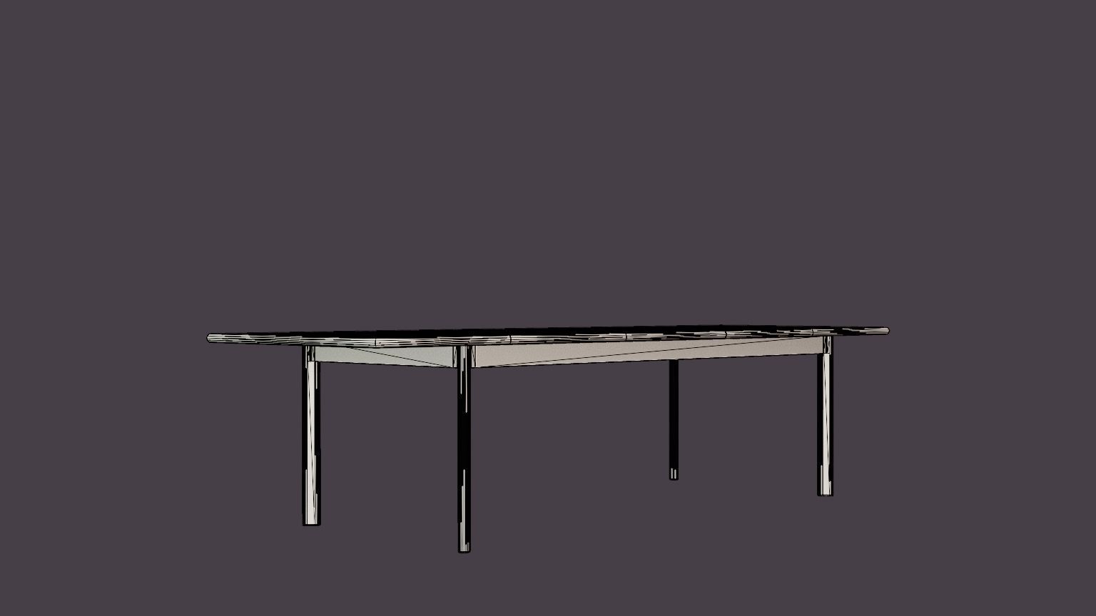 Nice Dining table 304 black Low-poly 3D model_6