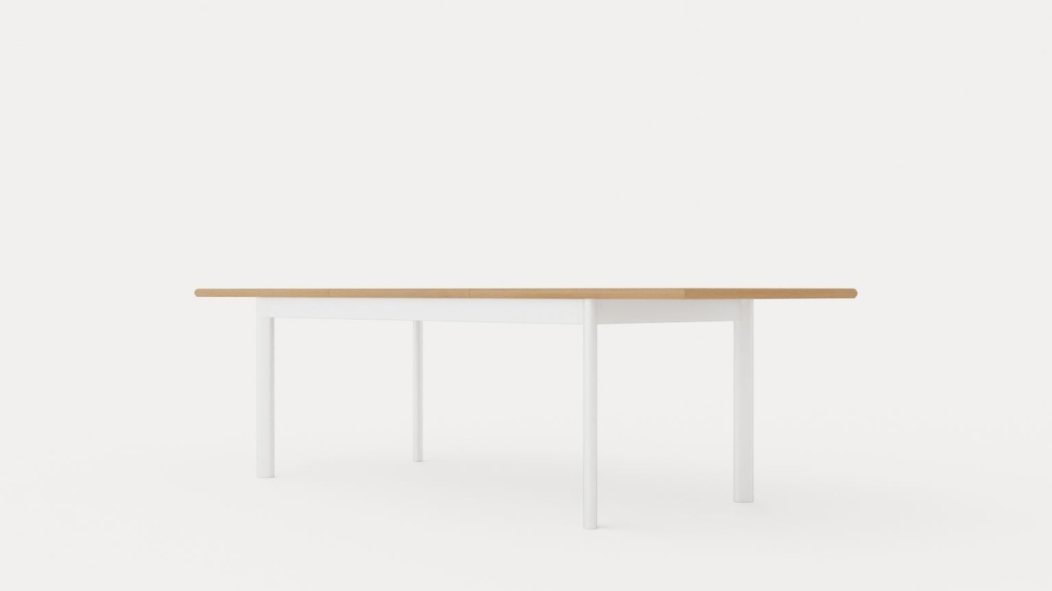 Nice Dining table 260 white Low-poly 3D model_3