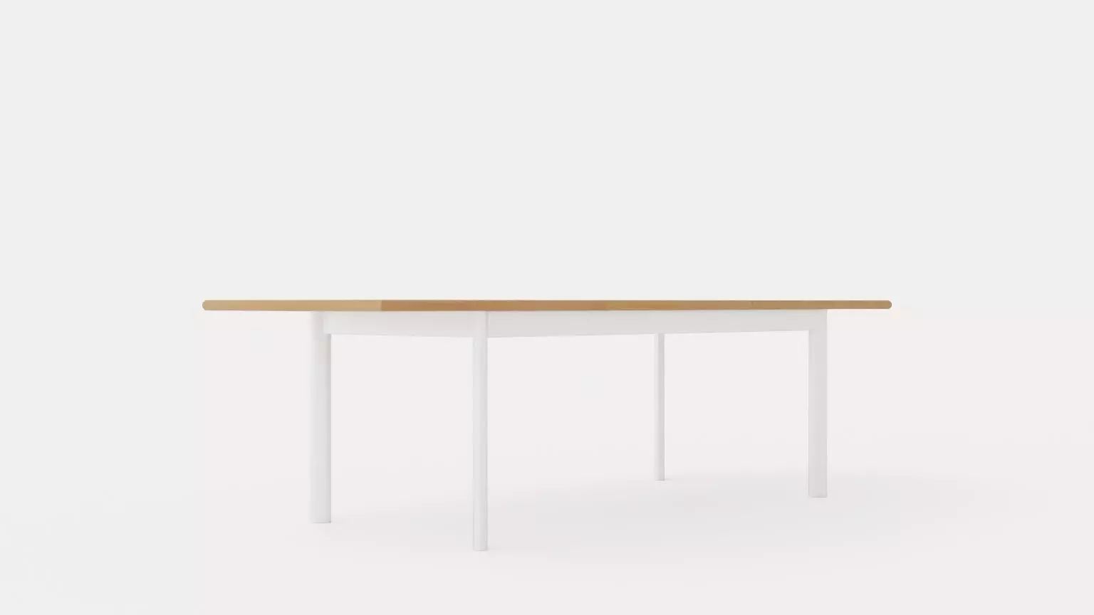 Nice Dining table 260 white Low-poly 3D model_0