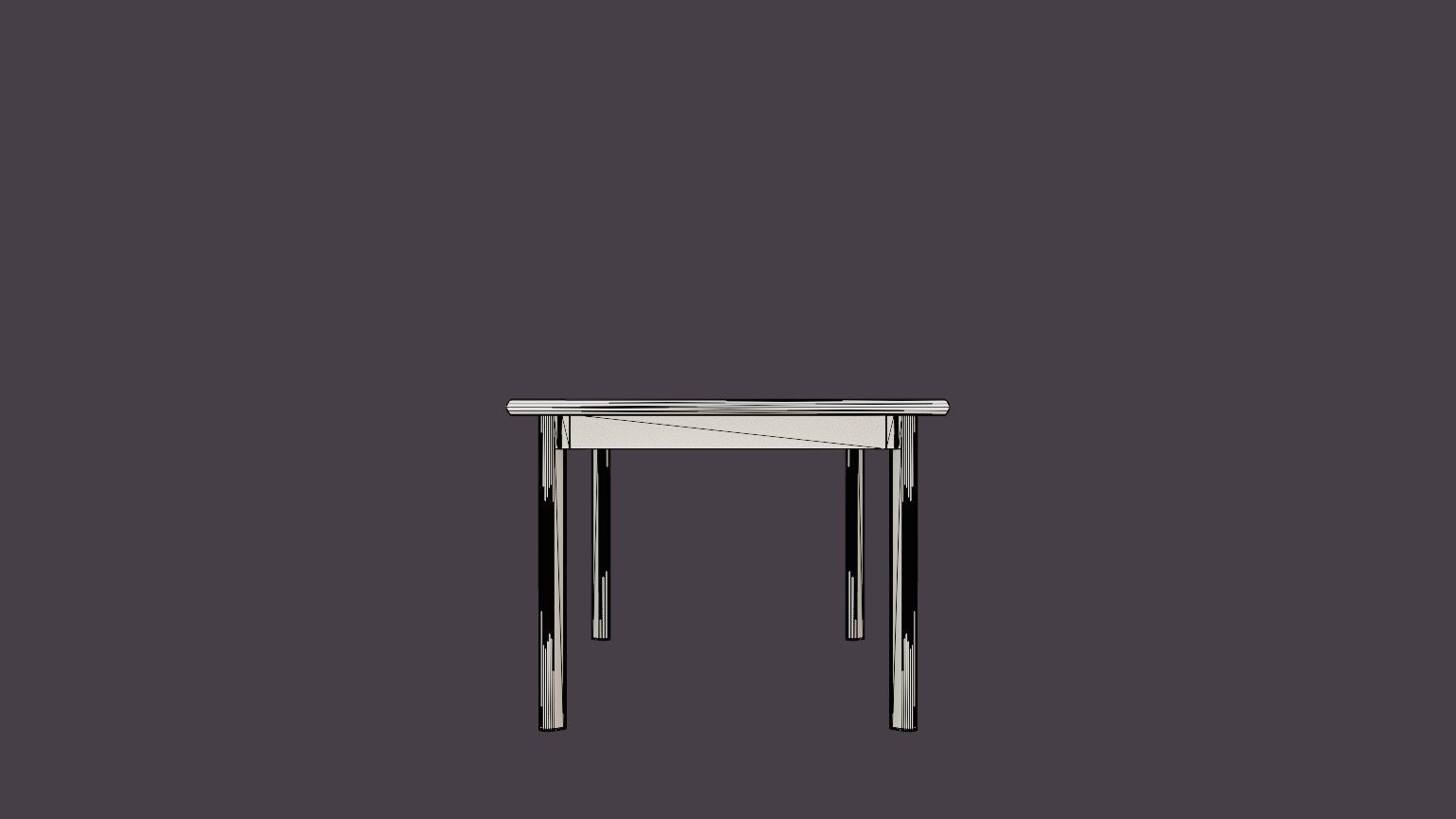 Nice Dining table 260 white Low-poly 3D model_7
