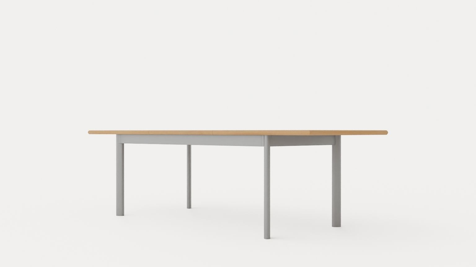 Nice Dining table 260 silver Low-poly 3D model_3