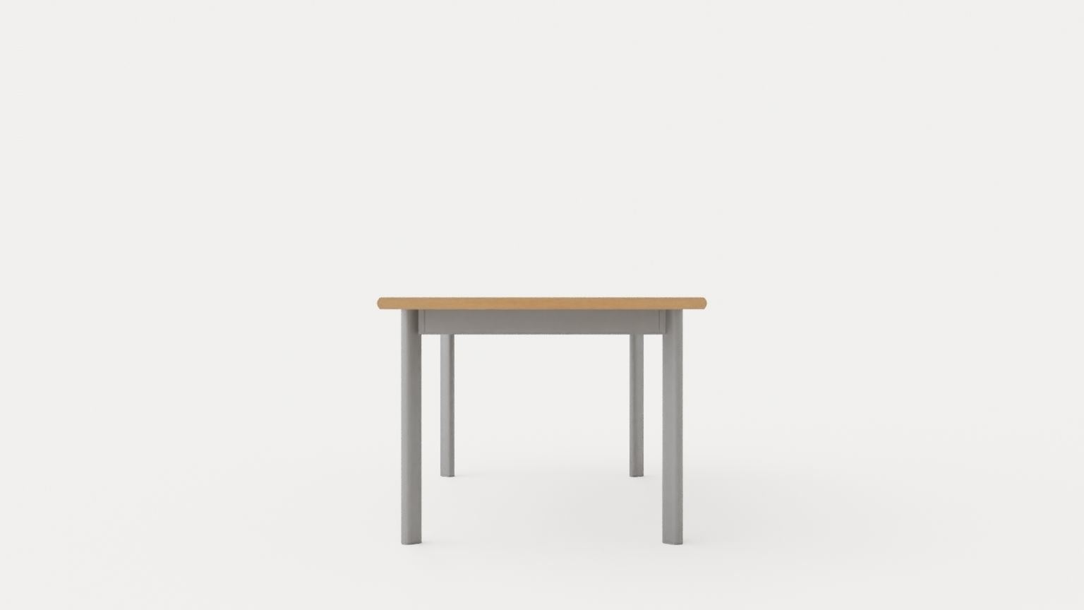 Nice Dining table 260 silver Low-poly 3D model_2