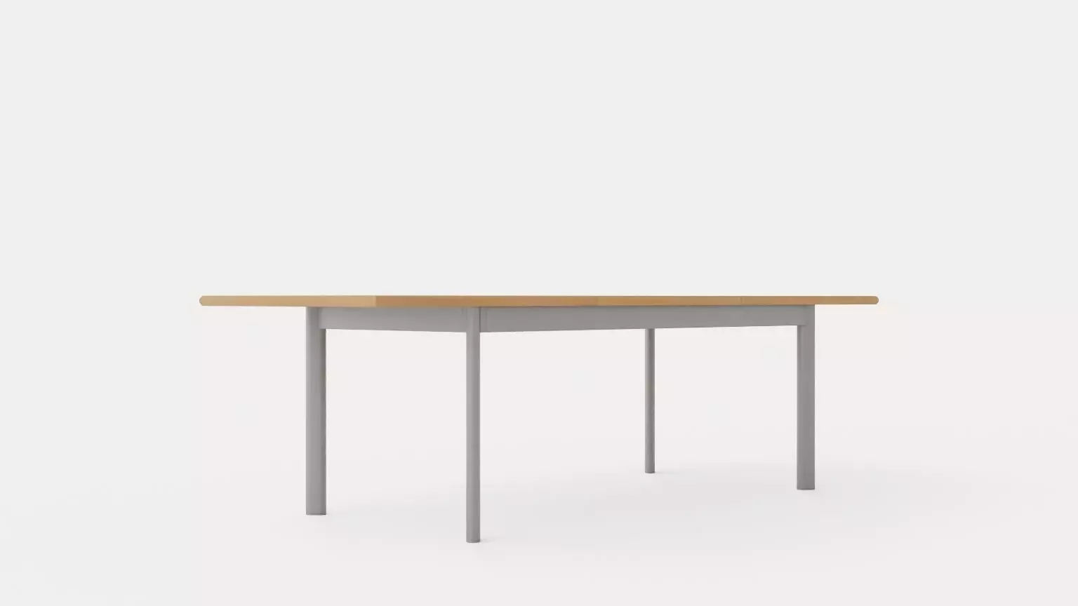 Nice Dining table 260 silver Low-poly 3D model_0