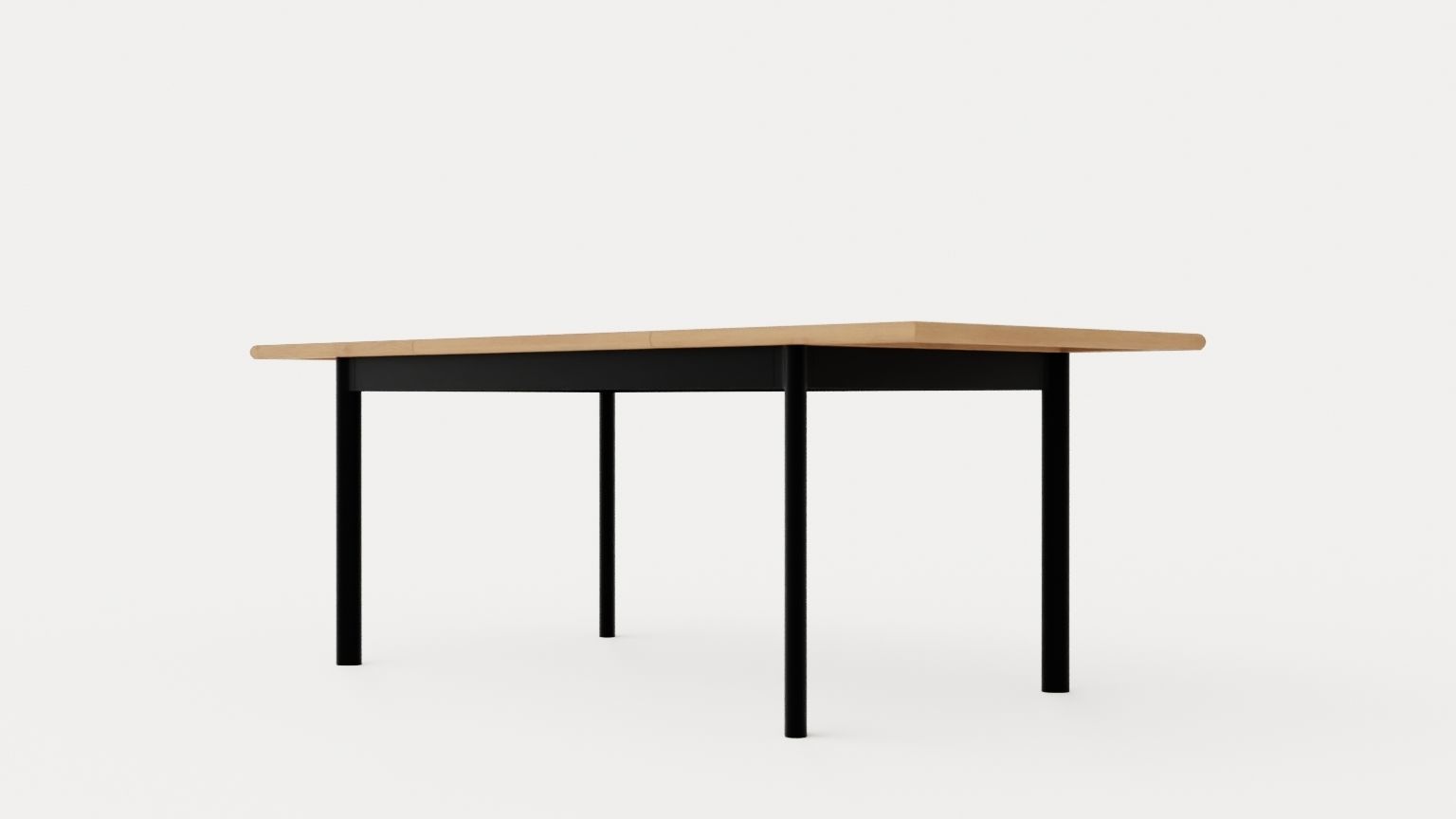 Nice Dining table 210 black Low-poly 3D model_3