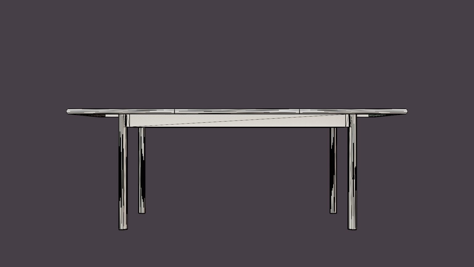 Nice Dining table 210 black Low-poly 3D model_5