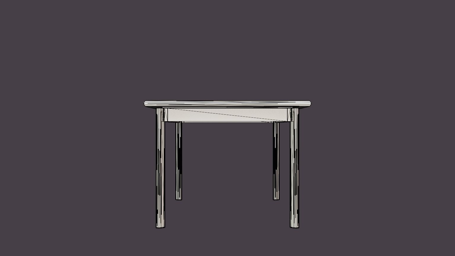 Nice Dining table 210 black Low-poly 3D model_7