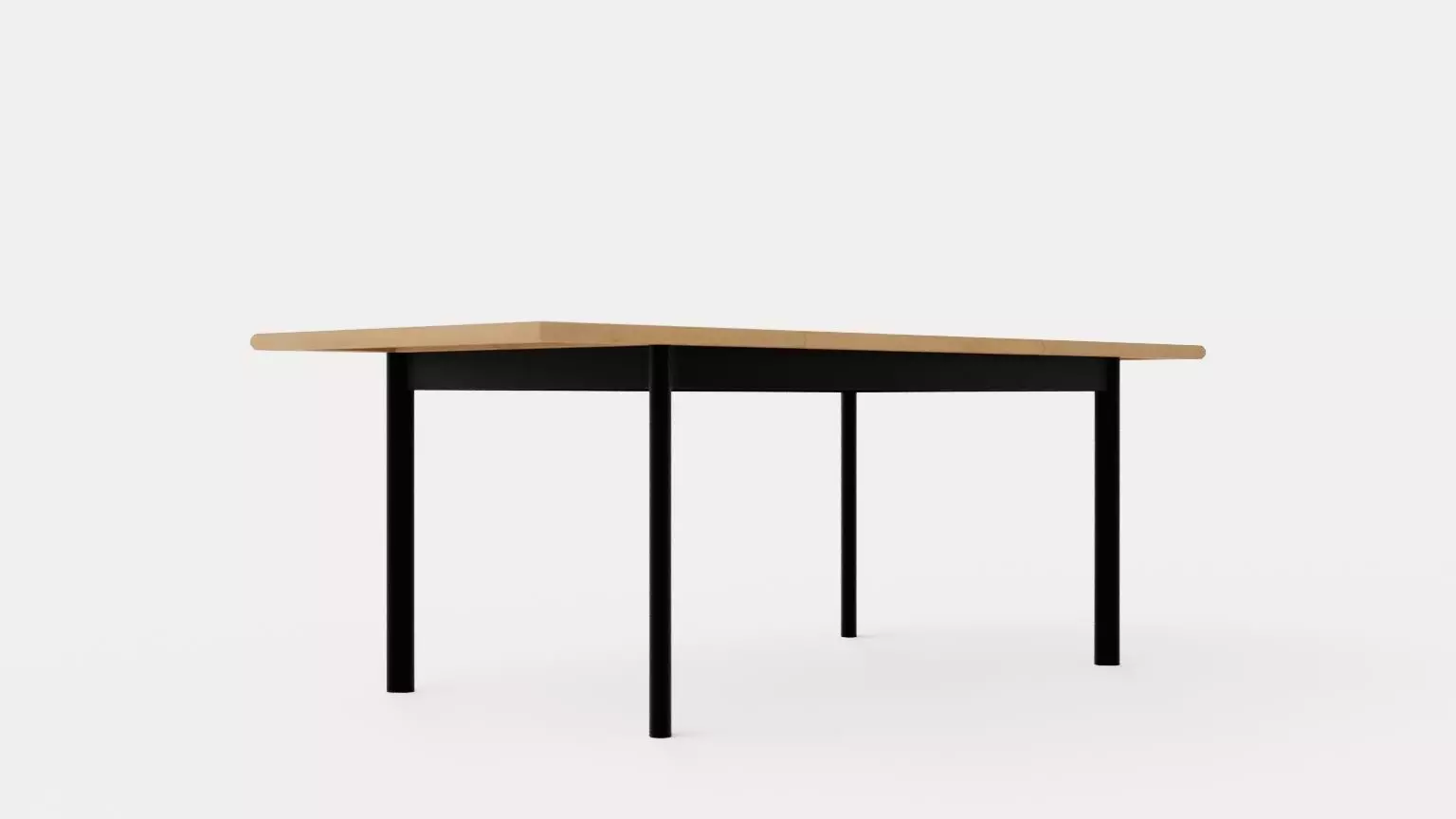 Nice Dining table 210 black Low-poly 3D model_0
