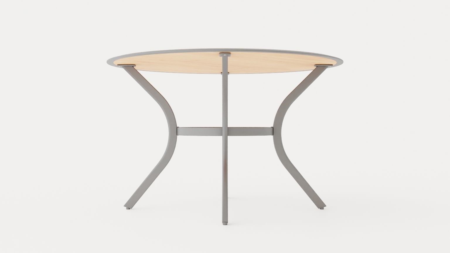 Nice Dining table 120 silver Low-poly 3D model_2