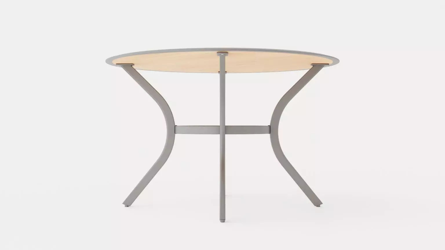 Nice Dining table 120 silver Low-poly 3D model_0