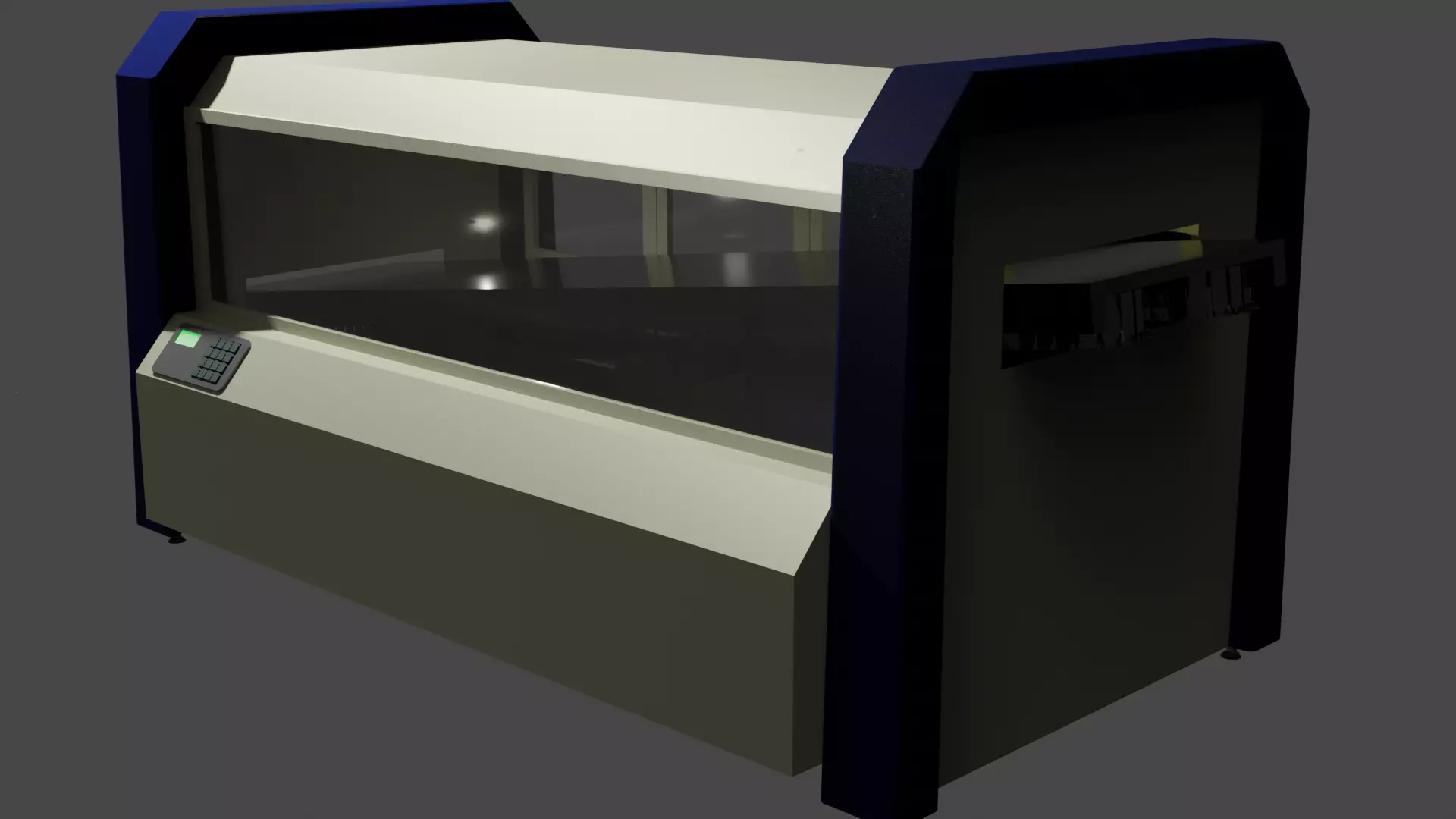 Wave Soldering Machine Low-poly 3D model_0