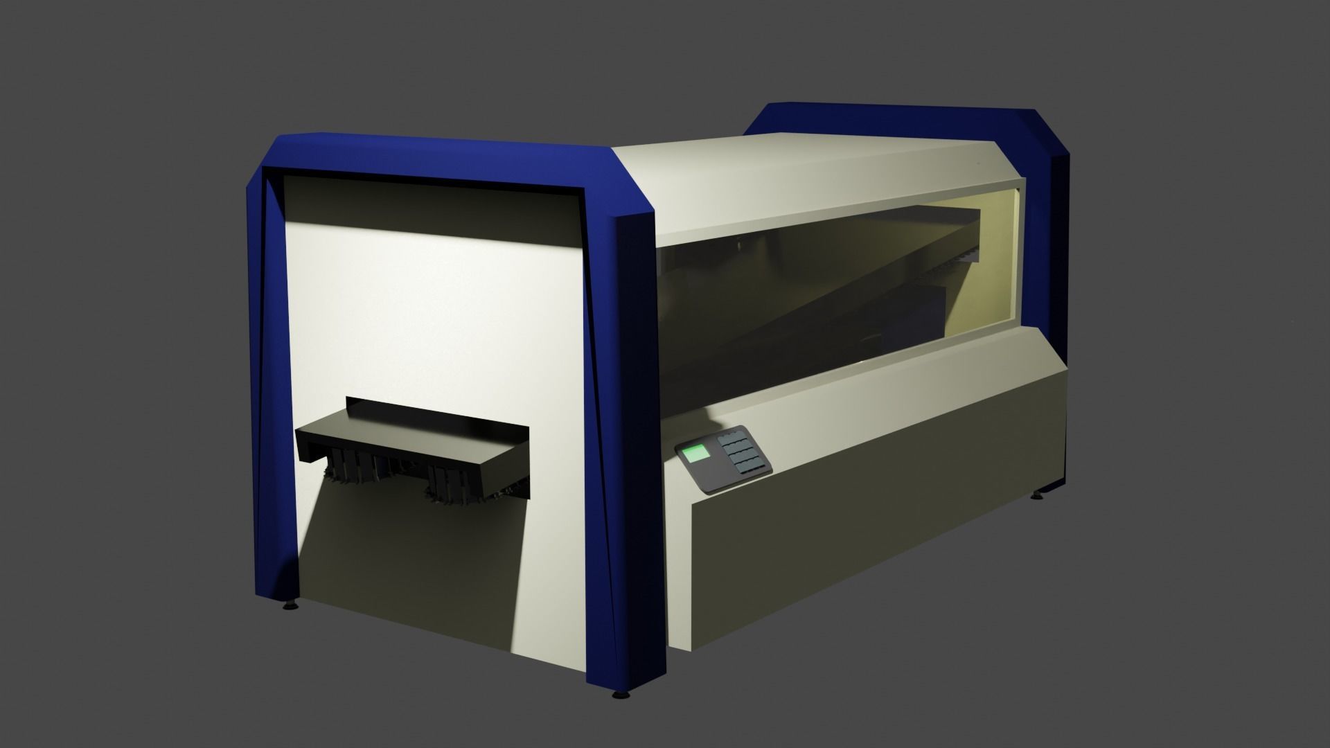 Wave Soldering Machine Low-poly 3D model_1
