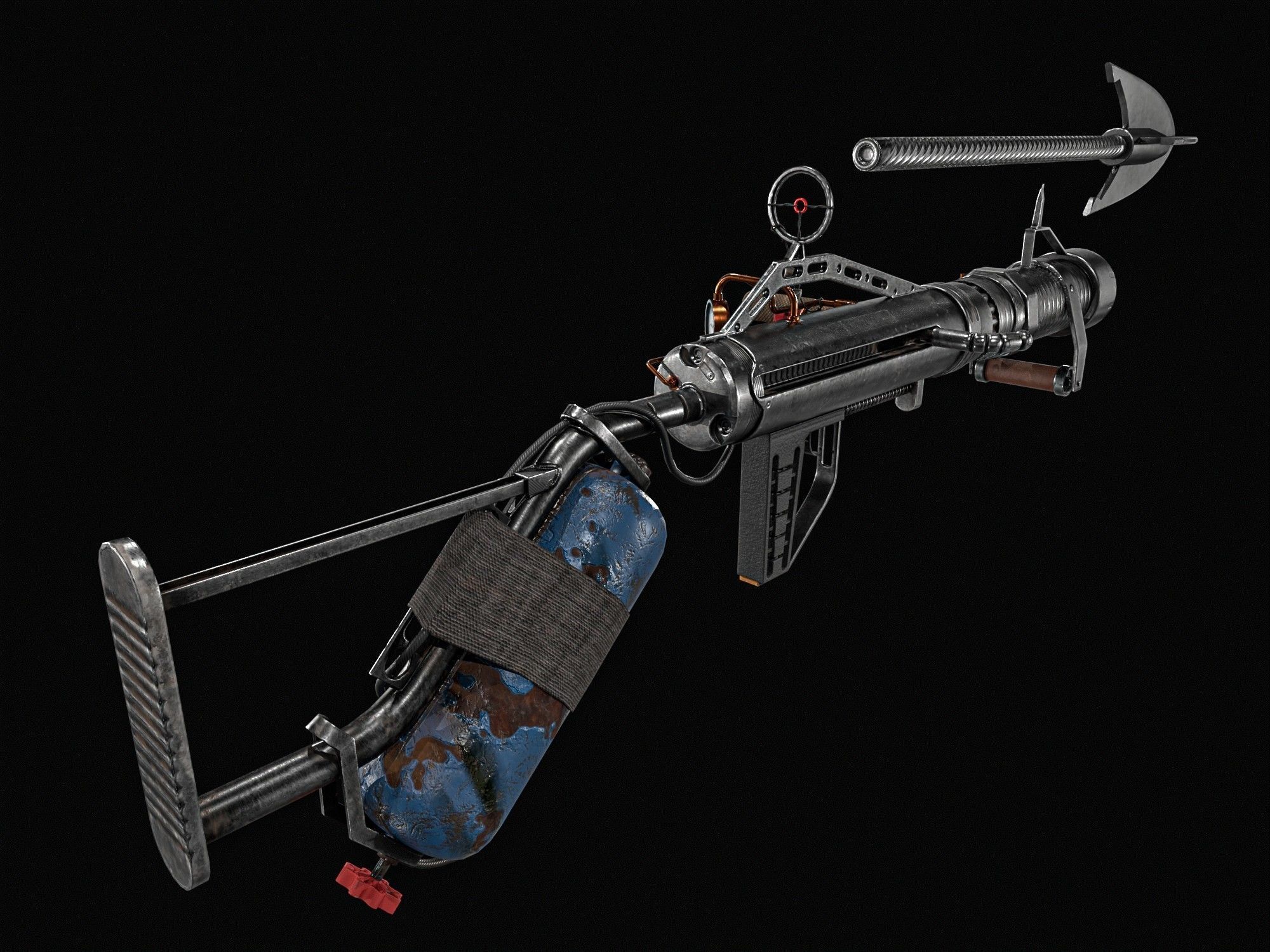 Harpoon Cannon Low-poly 3D model_13