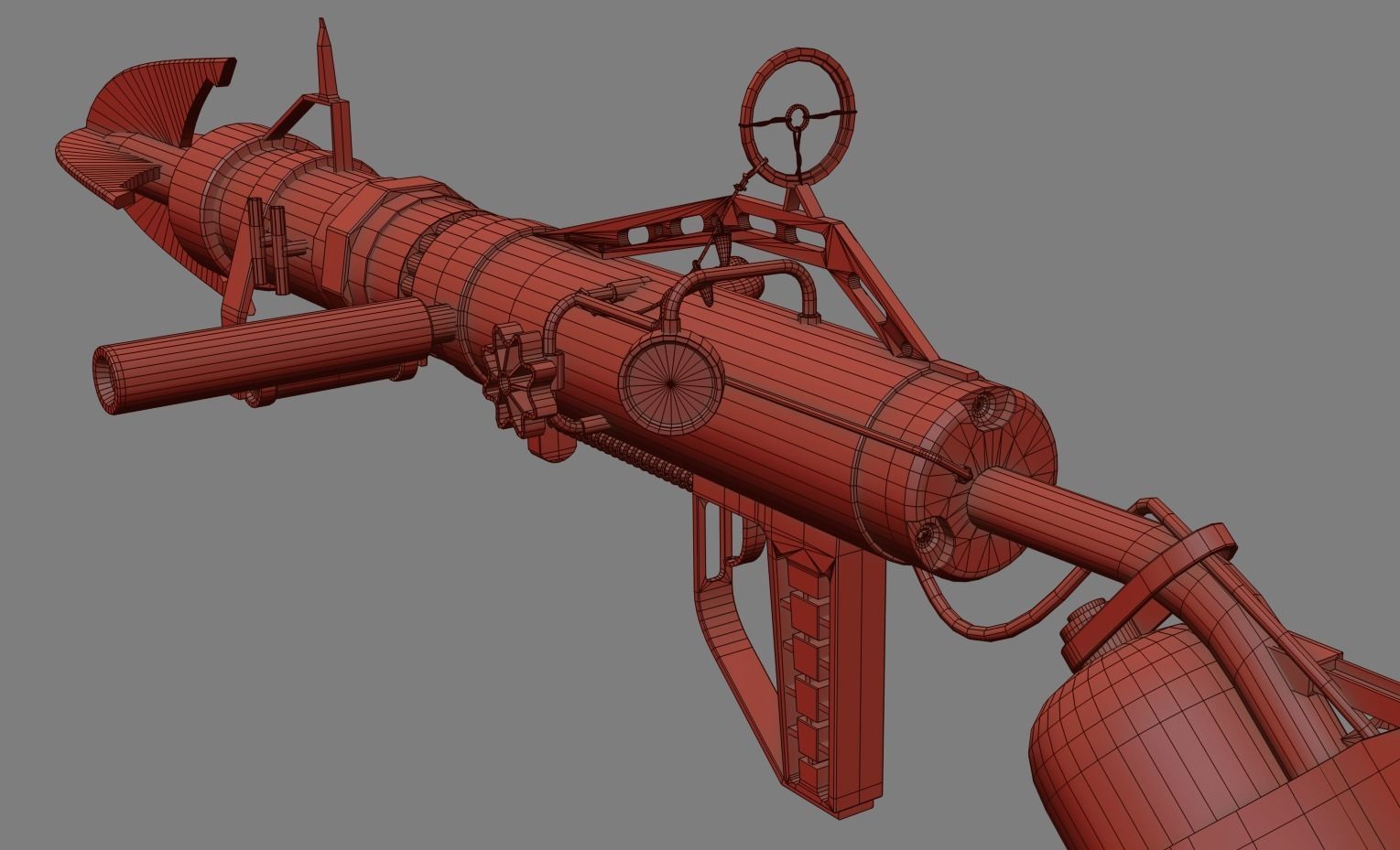 Harpoon Cannon Low-poly 3D model_32